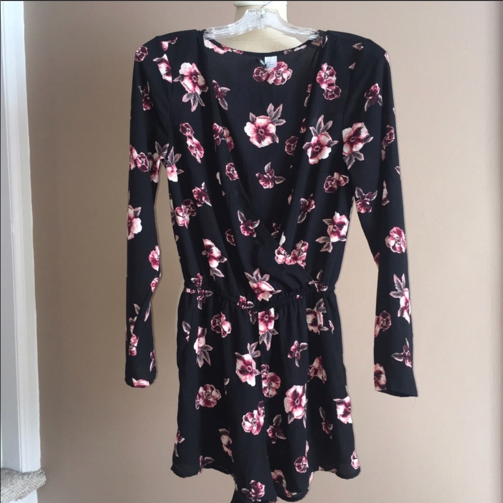 H&M Black Long-sleeve Romper - NWOT